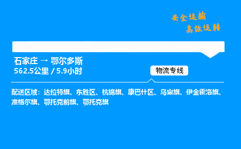 石家莊到鄂爾多斯物流專線-整車運輸/零擔配送-石家莊至鄂爾多斯貨運公司