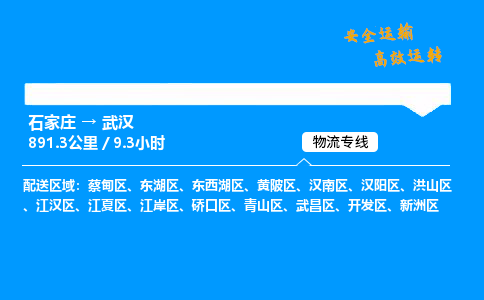 石家莊到武漢物流專線-專業承攬石家莊至武漢貨運-保證時效